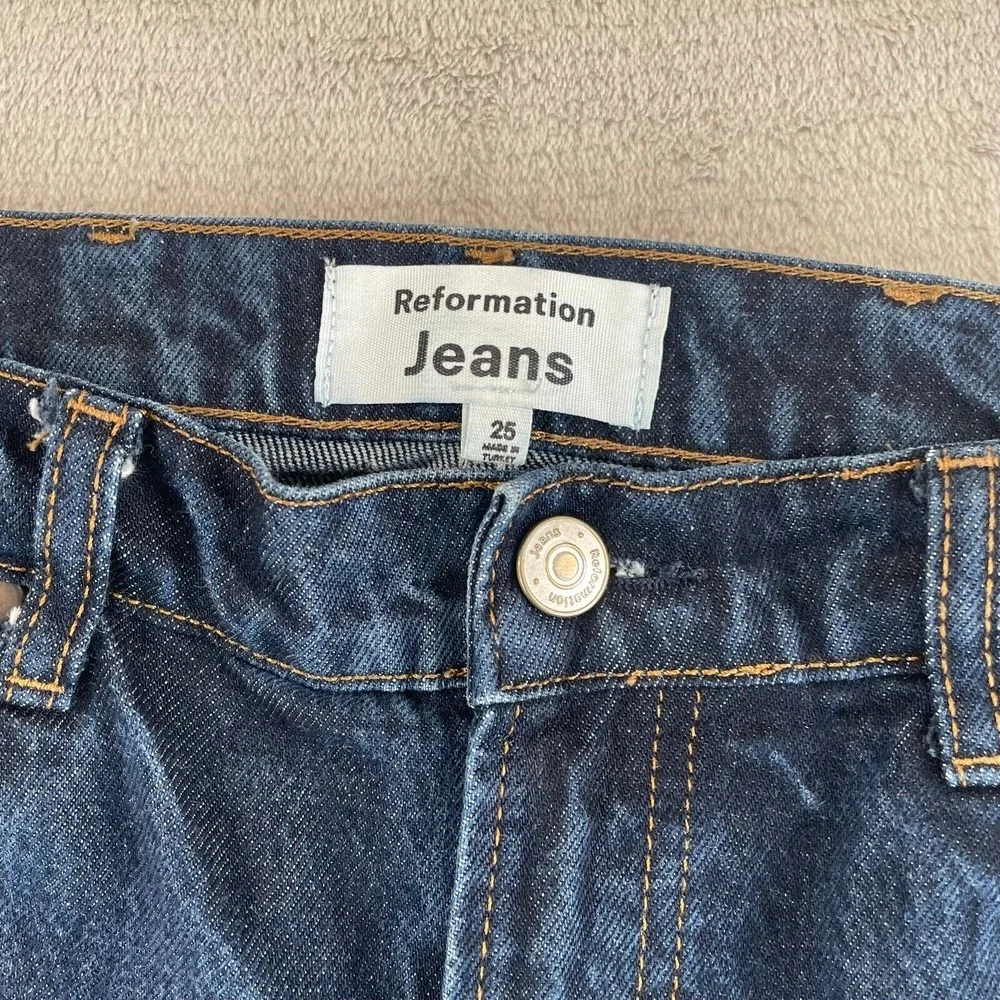Reformation Cowboy High Rise Straight Jeans Women 25 in Rinse Denim‎ Designer